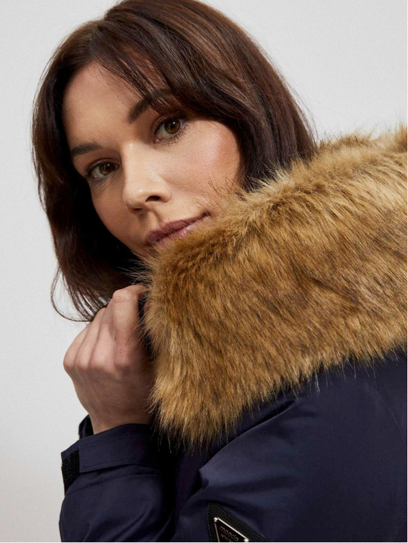 Moodo Tmavomodrá dámska parka Moodo