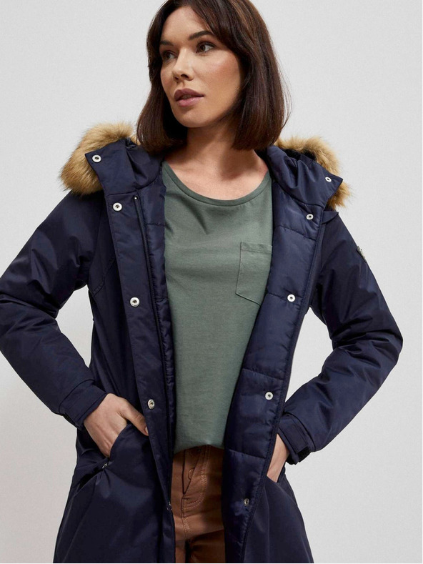 Moodo Tmavomodrá dámska parka Moodo