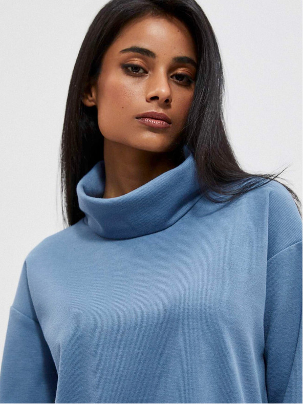 Moodo Modrá dámska mikina Moodo