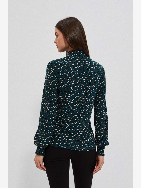 Moodo Zelená dámska vzorovaná blúzka Moodo