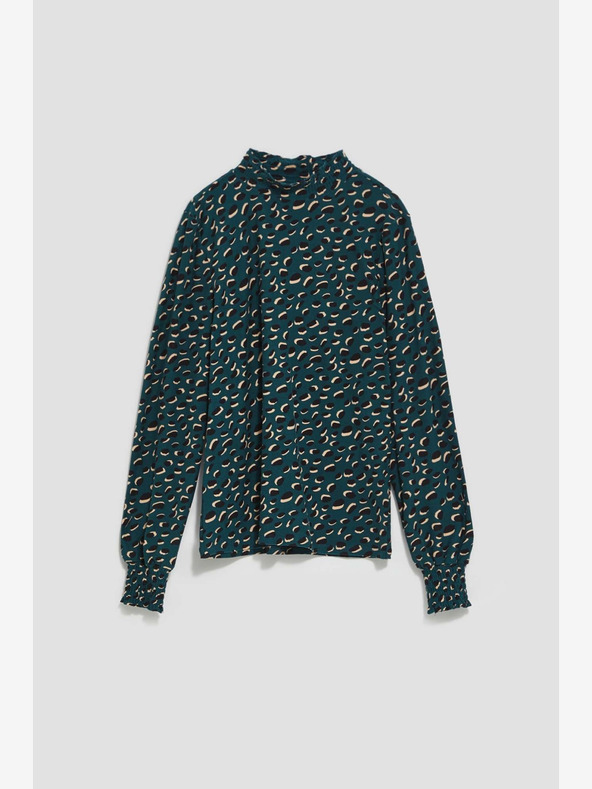 Moodo Zelená dámska vzorovaná blúzka Moodo