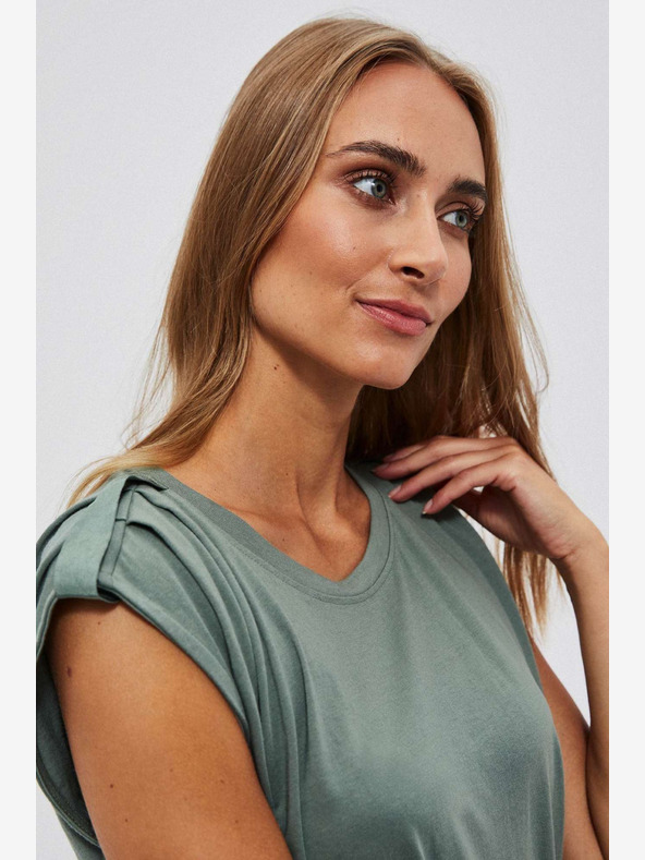 Moodo Zelená dámska chino košeľa Moodo