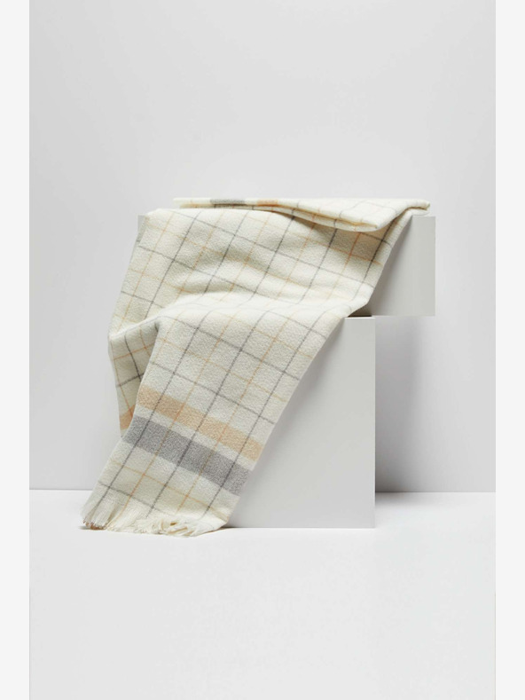 Moodo Moodo Béžovo-biela dámska kockovaná košeľa