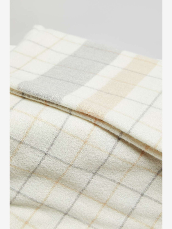 Moodo Moodo Béžovo-biela dámska kockovaná košeľa