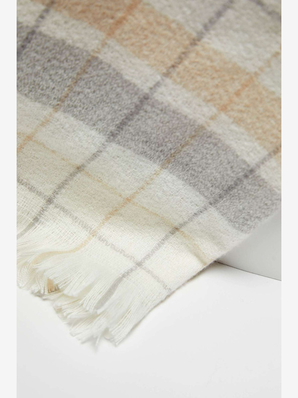 Moodo Moodo Béžovo-biela dámska kockovaná košeľa