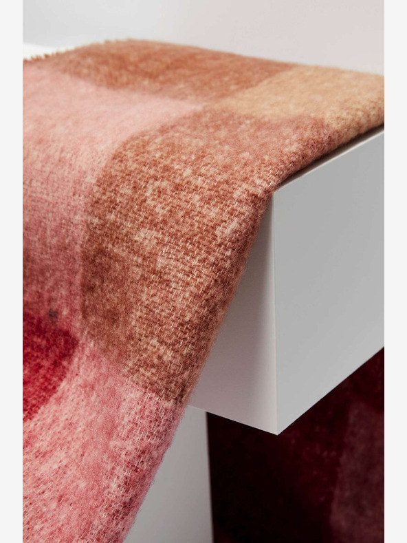 Moodo Ružová dámska károvaná šatka Moodo