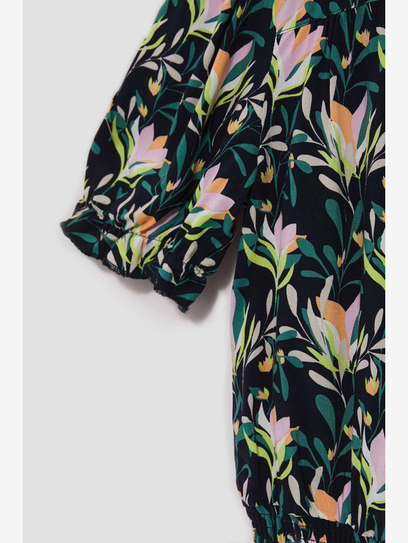 Moodo Tmavomodrá kvetovaná blúzka Moodo