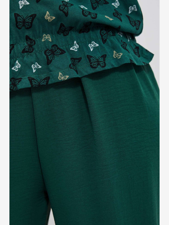 Moodo Zelená vzorovaná blúzka Moodo