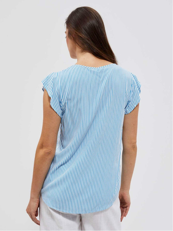 Moodo Modro-biela pruhovaná blúzka Moodo