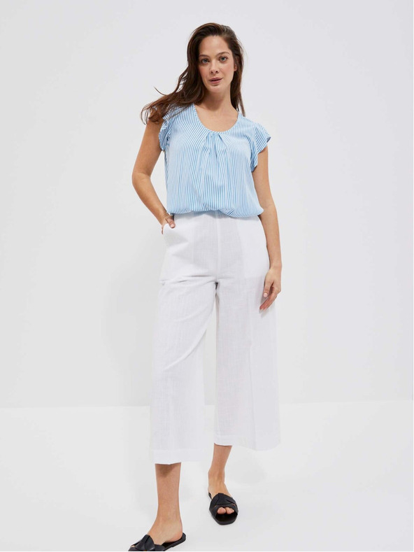 Moodo Modro-biela pruhovaná blúzka Moodo