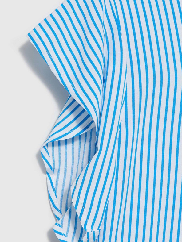 Moodo Modro-biela pruhovaná blúzka Moodo