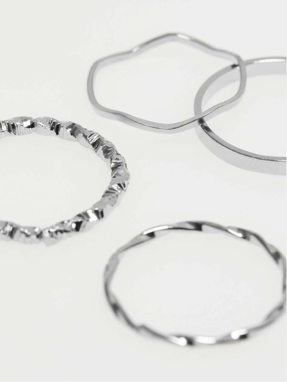 Moodo Súprava jemných strieborných prsteňov Moodo