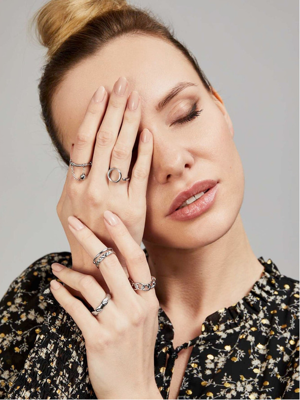 Moodo Súprava strieborných prsteňov Moodo