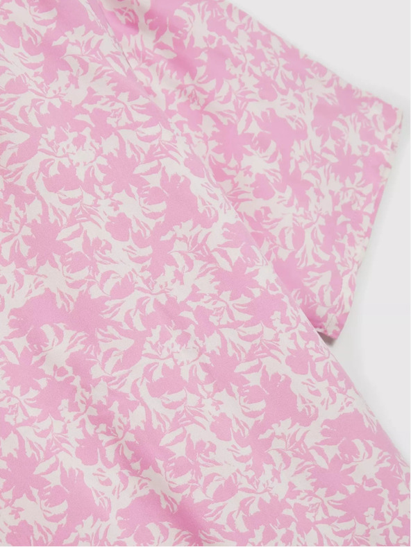 Moodo Svetloružová vzorovaná blúzka so zaväzovaním Moodo