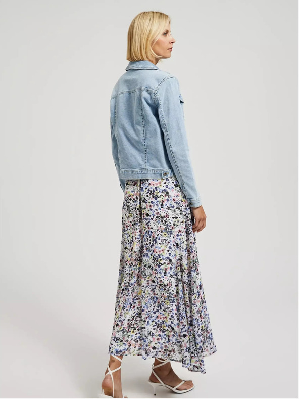 Moodo Svetlomodrá džínsová bunda s gombíkmi Moodo