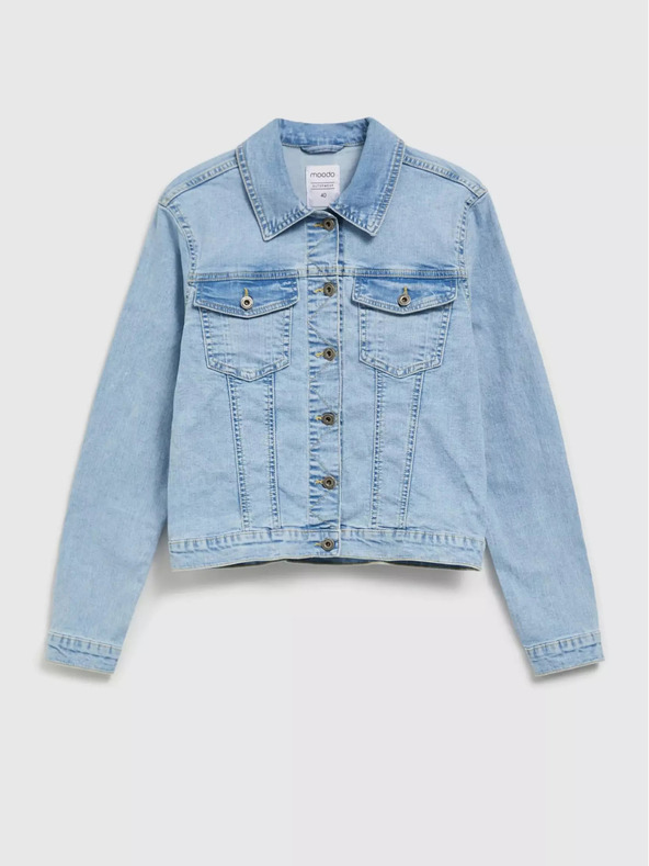 Moodo Svetlomodrá džínsová bunda s gombíkmi Moodo