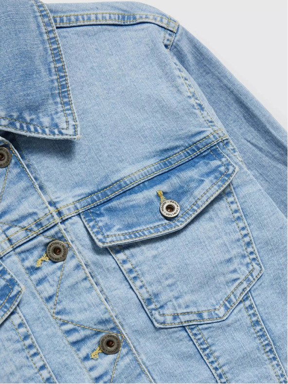 Moodo Svetlomodrá džínsová bunda s gombíkmi Moodo