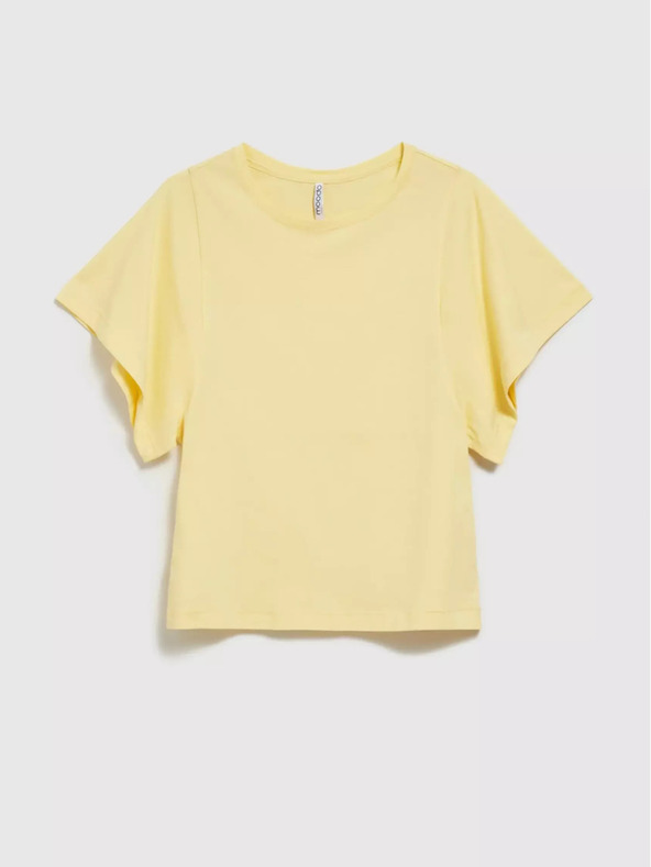 Moodo Žlté tričko so širokými rukávmi Moodo