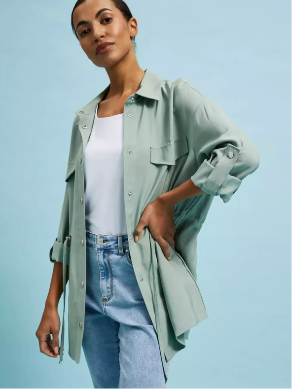 Moodo Zelená ľahká bunda Moodo