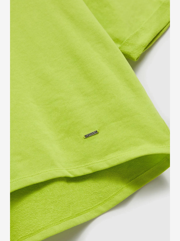 Moodo Zelená mikina s 3/4 rukávmi Moodo