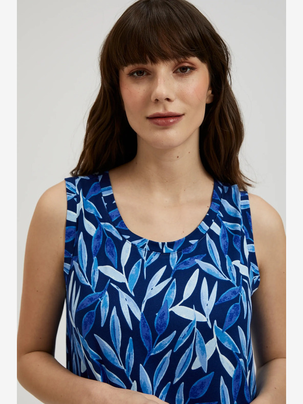 Moodo Tmavomodrý vzorovaný top Moodo