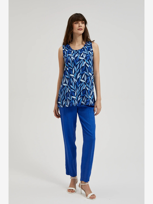 Moodo Tmavomodrý vzorovaný top Moodo