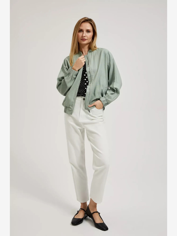 Moodo Zelený bomber na zips Moodo