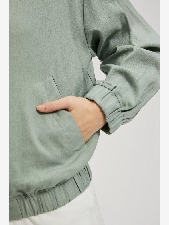 Moodo Zelený bomber na zips Moodo