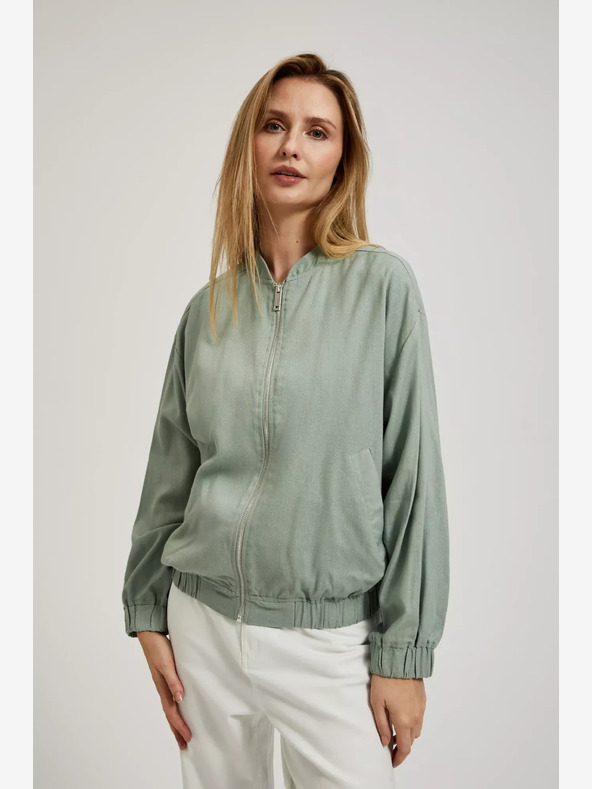 Moodo Zelený bomber na zips Moodo