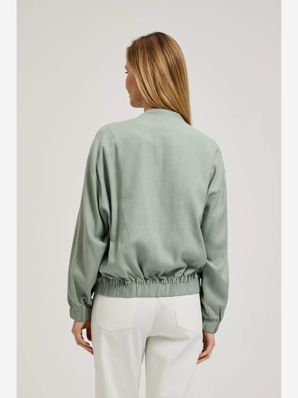 Moodo Zelený bomber na zips Moodo