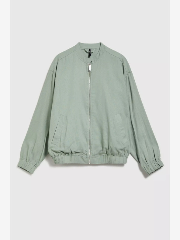 Moodo Zelený bomber na zips Moodo