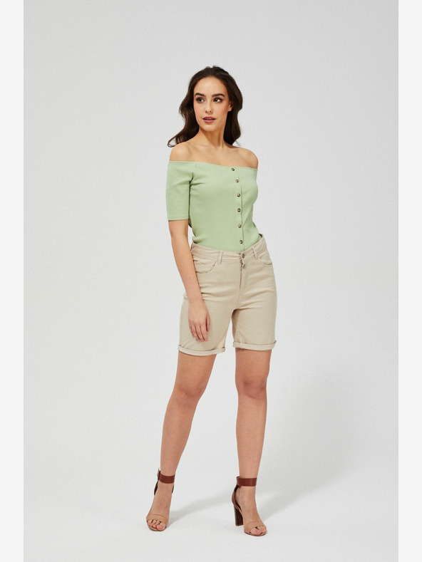 Moodo Béžové dámske šortky Moodo