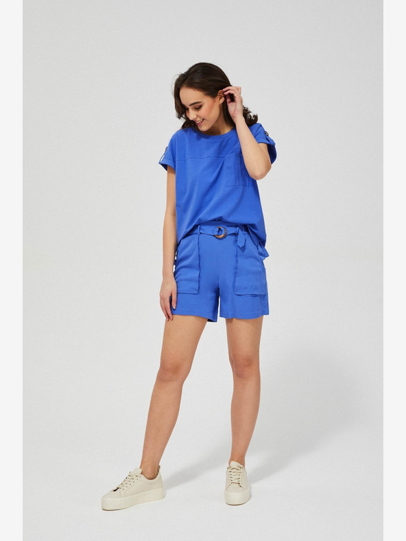 Moodo Modré dámske šortky Moodo