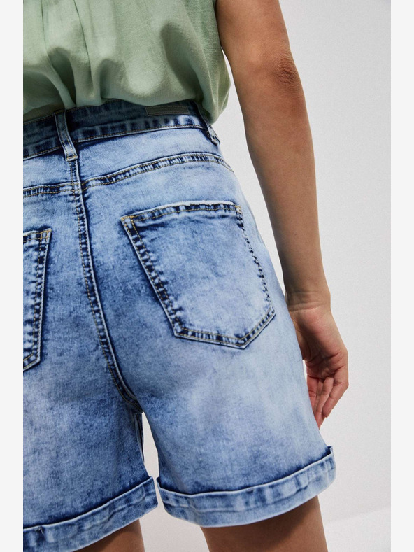Moodo Modré dámske džínsové šortky Moodo