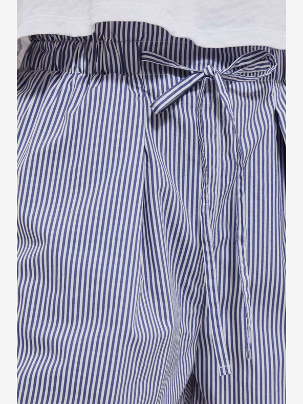 Moodo Bielo-modré dámske pruhované šortky Moodo