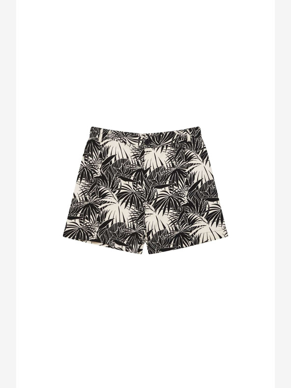 Moodo Bielo-čierne dámske vzorované šortky Moodo