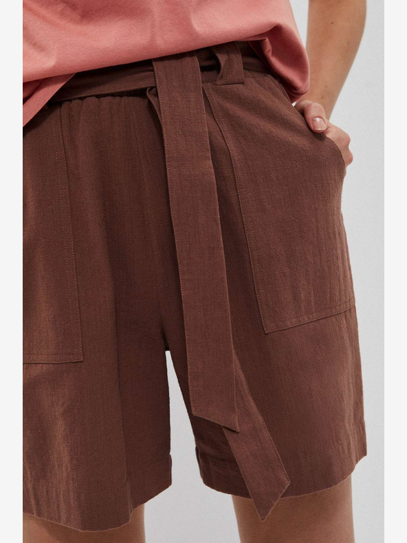 Moodo Hnedé dámske šortky Moodo