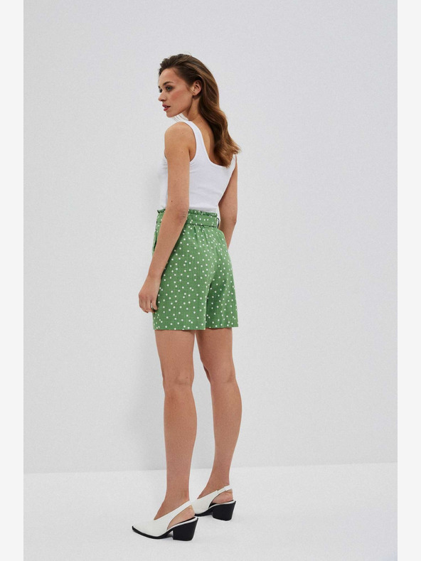 Moodo Zelené dámske bodkované šortky Moodo