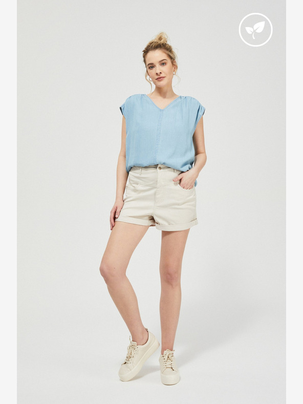 Moodo Béžové dámske šortky Moodo