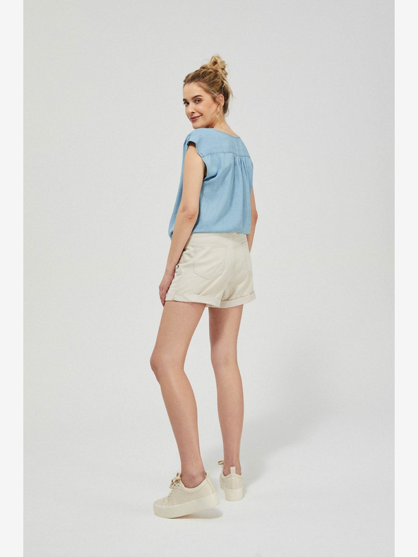 Moodo Béžové dámske šortky Moodo