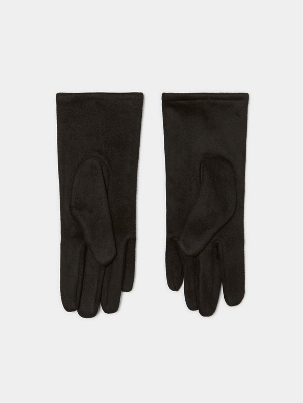 Moodo Čierne dámske rukavice s kamienkami Moodo