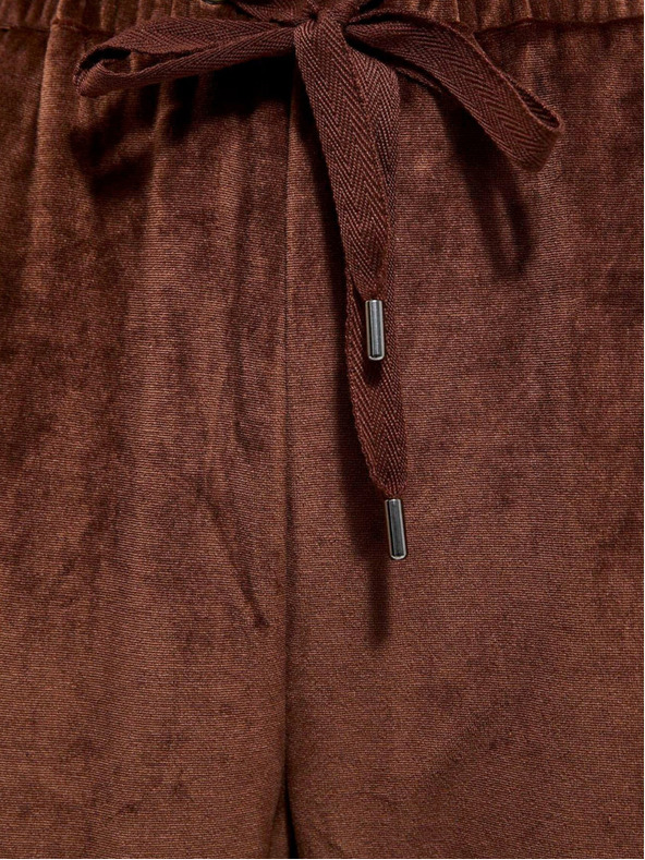 Moodo Hnedé dámske tepláky Moodo