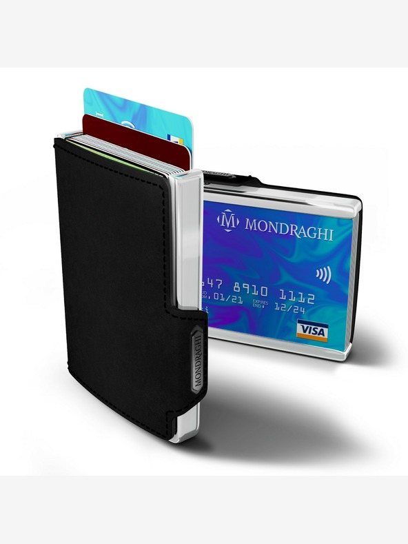 Mondraghi Čierna kožená peňaženka Mondraghi Elegance
