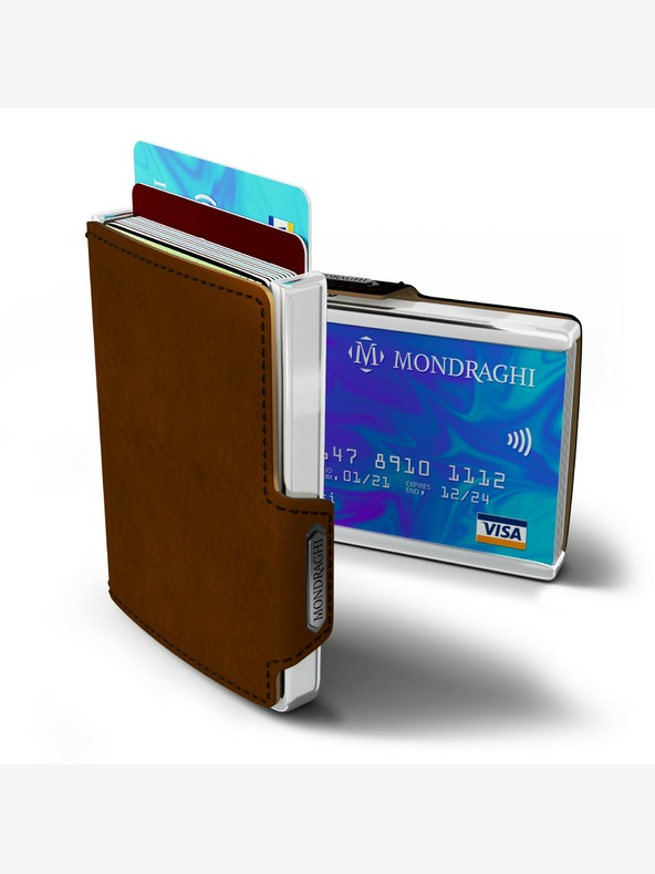 Mondraghi Hnedá kožená peňaženka Mondraghi Elegance