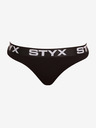 Styx Čierne dámske tangá so športovou gumou Styx