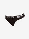 Styx Čierne dámske tangá so športovou gumou Styx