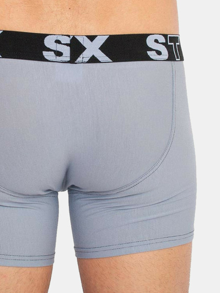 Styx Sada troch kusov - pánske boxerky Styx dlhé športové elastické pestrofarebné