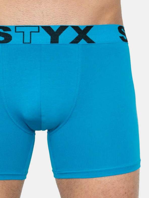 Styx Sada troch kusov - pánske boxerky Styx dlhé športové elastické pestrofarebné