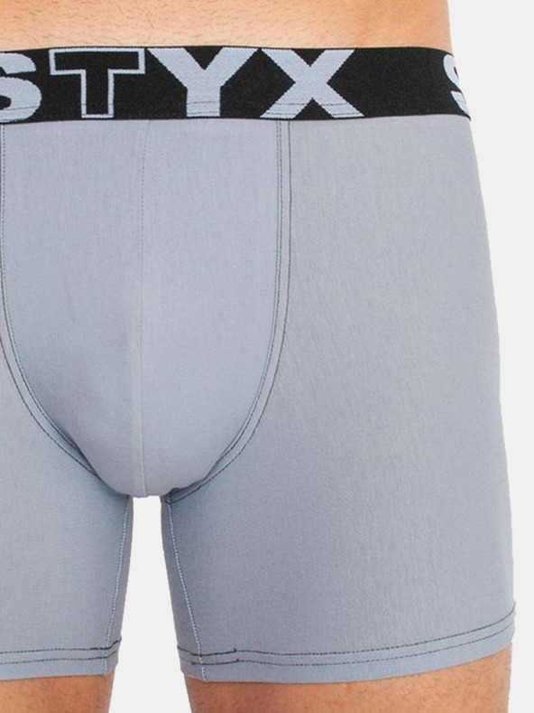 Styx Sada troch kusov - pánske boxerky Styx dlhé športové elastické pestrofarebné