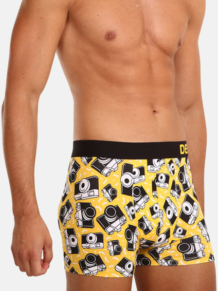 Dedoles Žlté veselé pánske boxerky Dedoles Camera